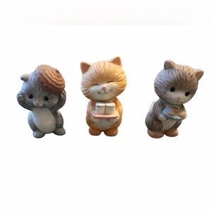 Avon Best Buddies Figurines Ceramic Figurines Set - Kittens & Squirrel